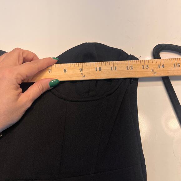 Zara Collection Black Strapless Bustier Midi Dress Size Small - Picture 8 of 10